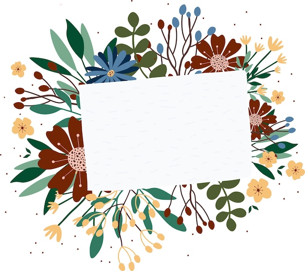 Plantilla con flores diseño universal bueno para tarjetas de felicitación invitaciones volantes