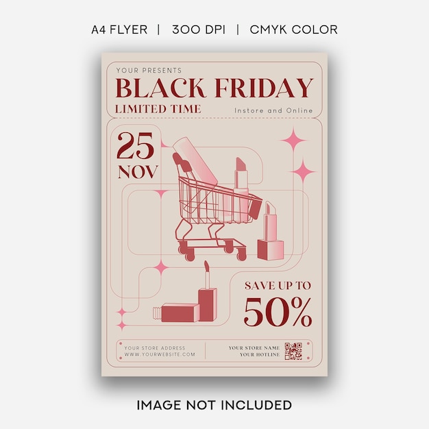 Plantilla de flyer black friday