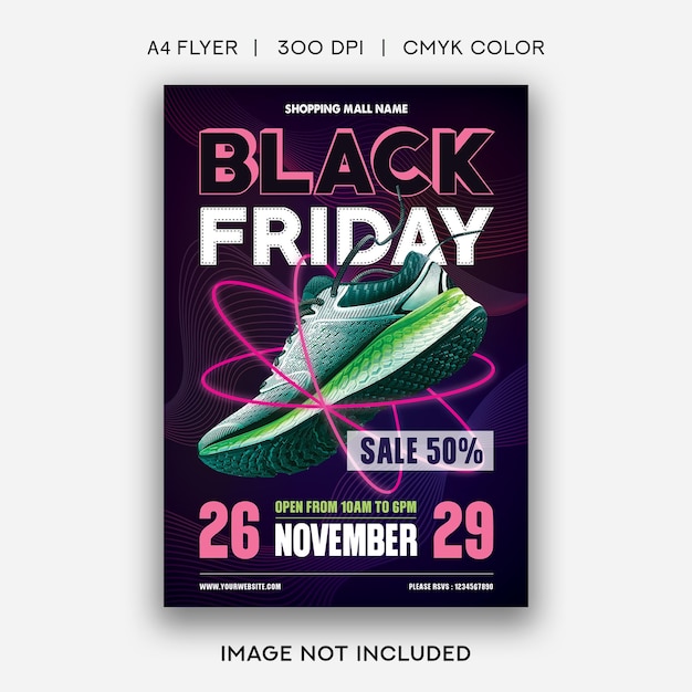 Vector plantilla de flyer black friday