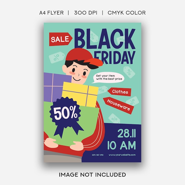 Plantilla de flyer black friday