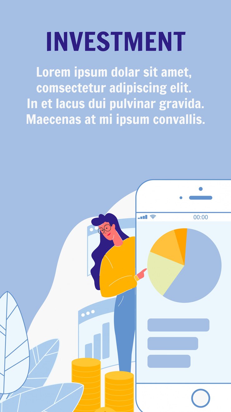 Vector plantilla de flyer vector de inversión con espacio de texto