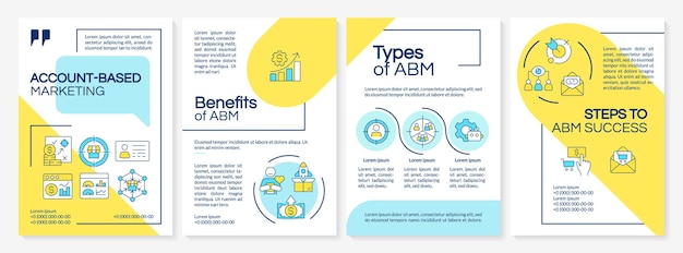 plantilla de folleto ABM azul y amarillo