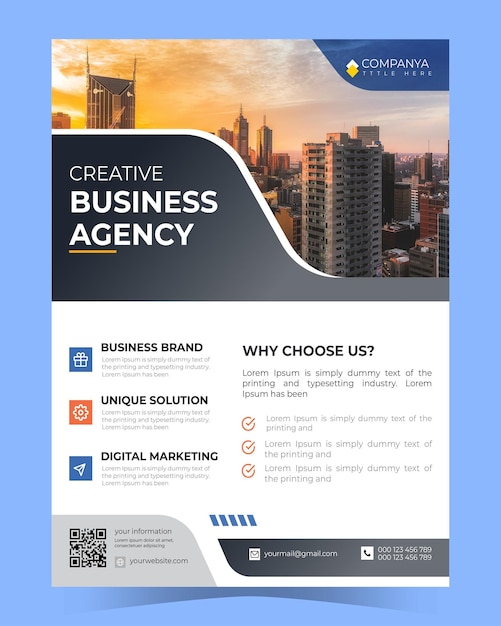 plantilla de folleto de la agencia de marketing empresarial de la empresa