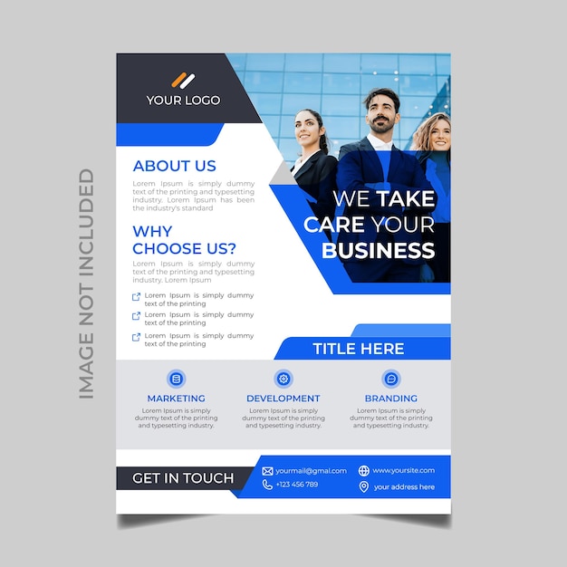 plantilla de folleto de la agencia de marketing empresarial de la empresa