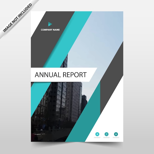 Vector plantilla de folleto anual de informe azul