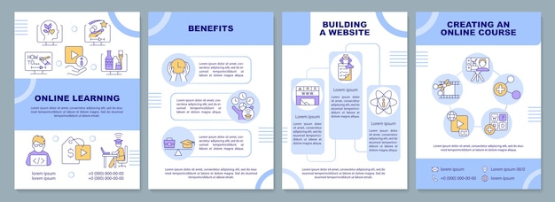 Plantilla de folleto de aprendizaje en línea