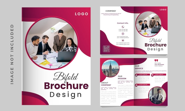 plantilla de folleto bifold para empresas