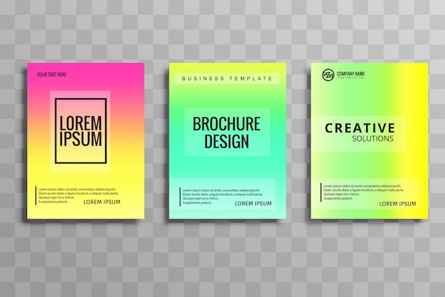 Plantilla de folleto comercial colorido abstracto