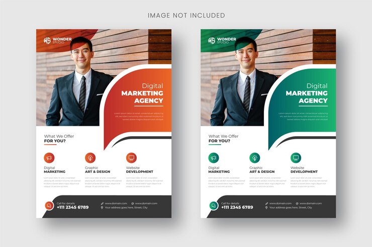 plantilla de folleto comercial para folleto corporativo de portada