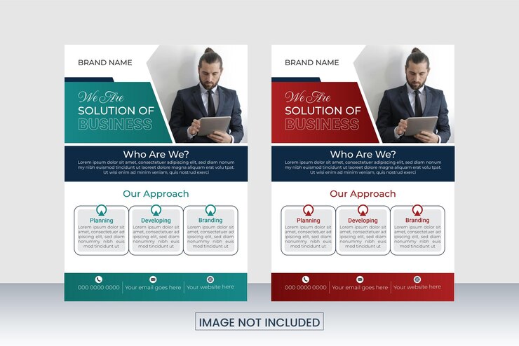 plantilla de folleto comercial o banner corporativo Vector premium