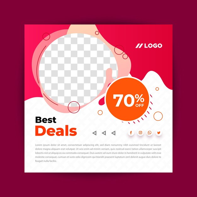 plantilla de folleto de compras en línea Vector de diseño