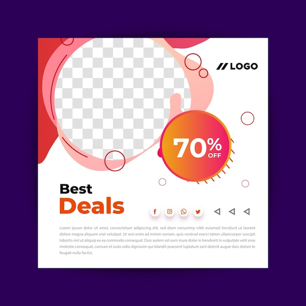 plantilla de folleto de compras en línea Vector de diseño