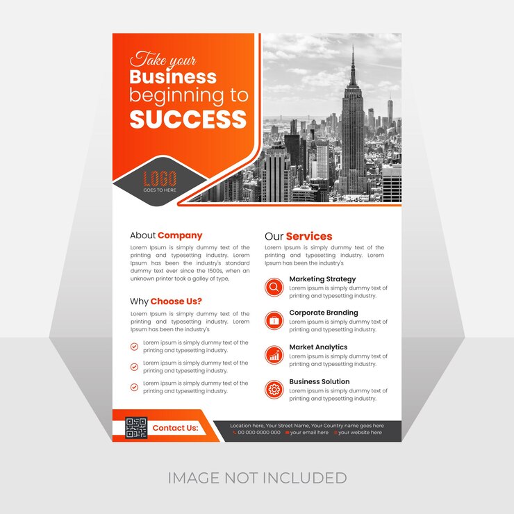 Plantilla de folleto corporativo o vector de diseño de cartel