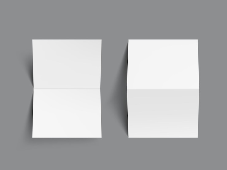 Vector plantilla de folleto díptico en blanco para presentación