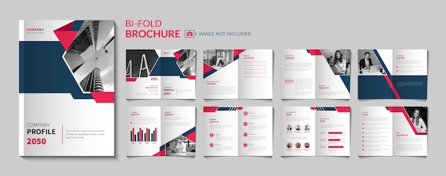 plantilla de folleto doble