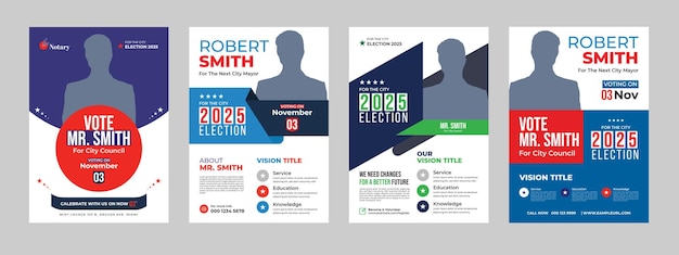 plantilla de folleto electoral político