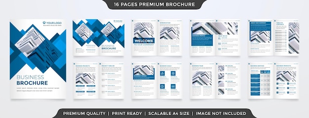 plantilla de folleto de empresa con estilo minimalista y moderno