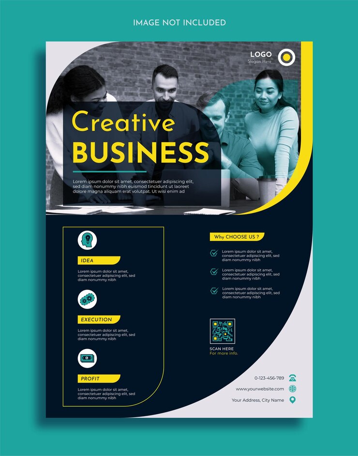 plantilla de folleto empresarial creativo