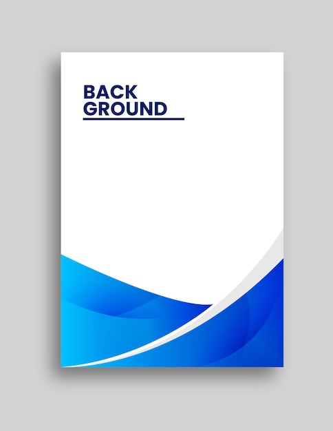 plantilla de folleto empresarial elegante onda azul
