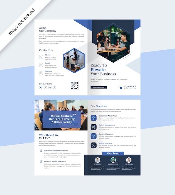 plantilla de folleto empresarial de la empresa folleto resumen