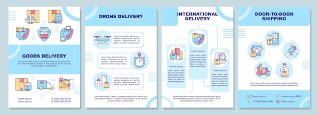 Plantilla de folleto de entrega de mercancías