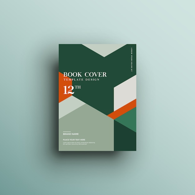 Plantilla de folleto con formas geométricas.
