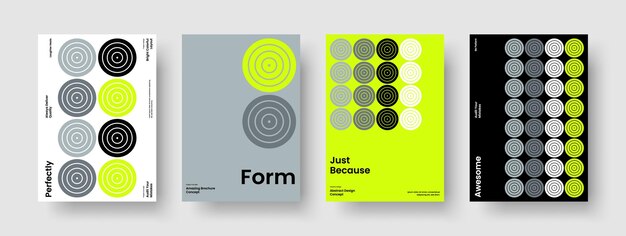 plantilla de folleto geométrico diseño de portada de libro creativo diseño de volante aislado informe de banner