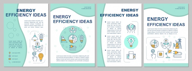 Plantilla de folleto de ideas de ahorro de energía