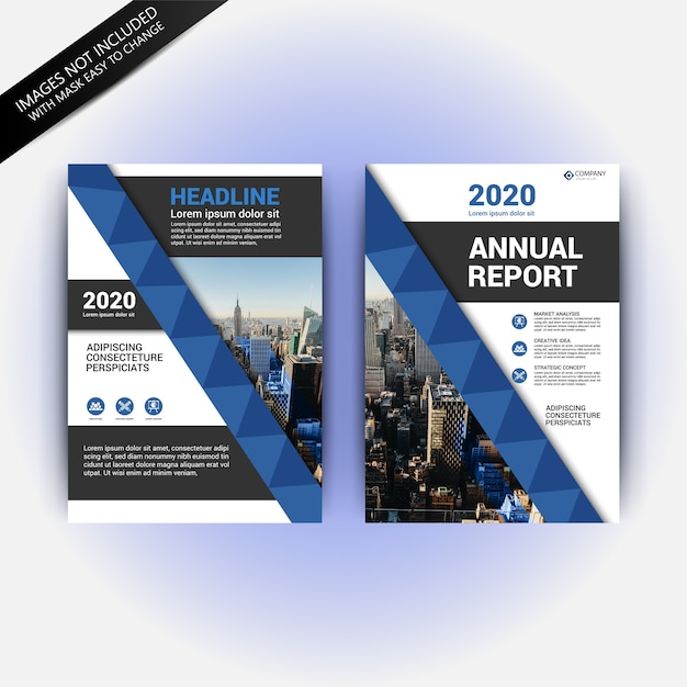 Vector plantilla de folleto de informe anual moderno