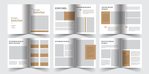Plantilla de folleto interior de 12 páginas