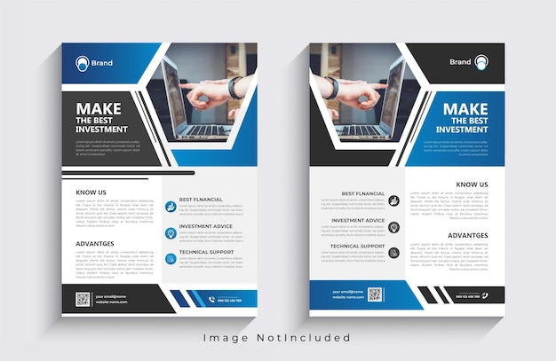 Vector plantilla de folleto de marketing digital y folleto corporativo de marketing multipropósito