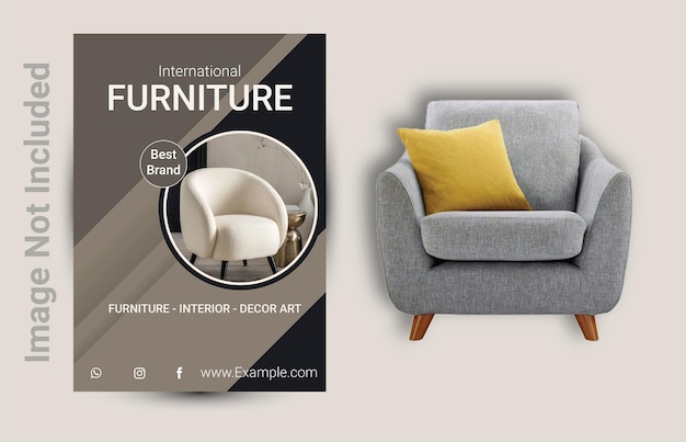 plantilla de folleto para muebles