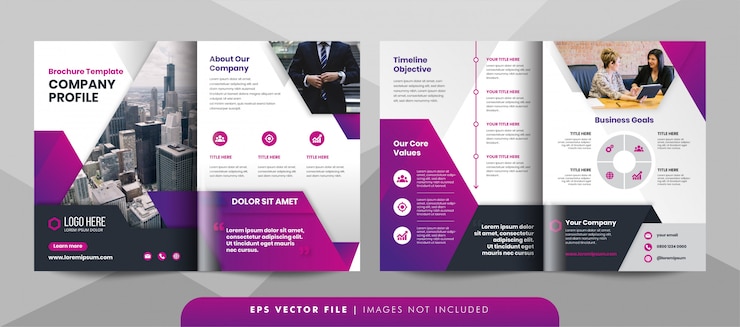 Vector plantilla de folleto de negocios corporativos creativos.