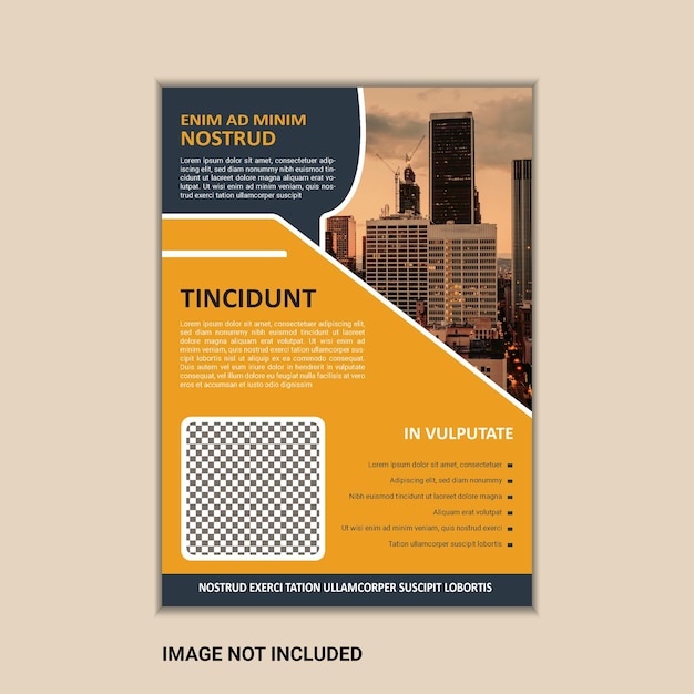 La plantilla de folleto de negocios corporativos es de tamaño a4 simple y limpio con diseño de vector de sangrado