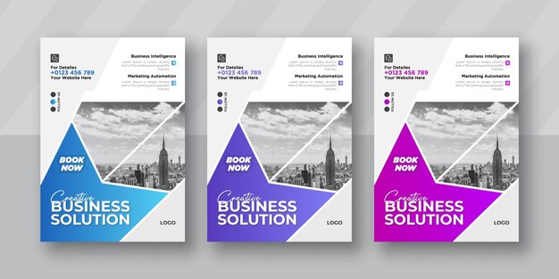 plantilla de folleto de negocios profesional corporativo creativo vectorial