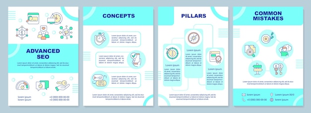 Plantilla de folleto de optimización de motores de búsqueda