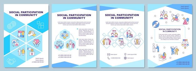 Plantilla de folleto de participación social en la comunidad