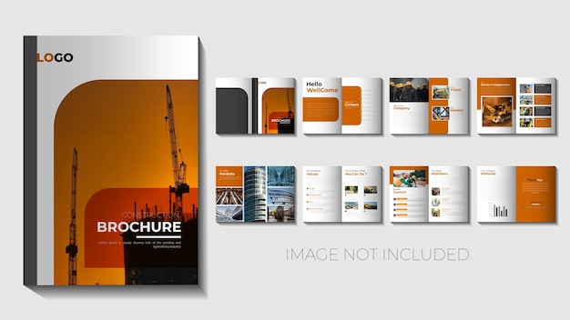 Plantilla de folleto de perfil de empresa plegable comercial