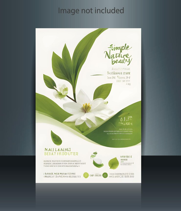 plantilla de folleto para productos cosméticos de belleza
