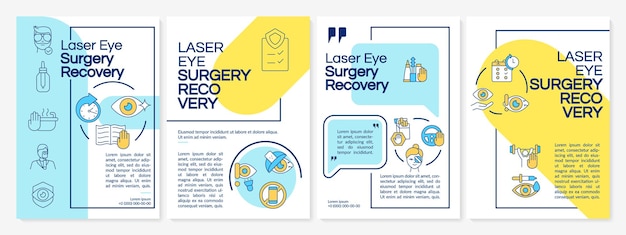 Plantilla de folleto de recuperación de operación ocular con láser