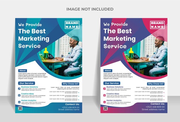 plantilla de folleto de la solución de marketing digital para startups
