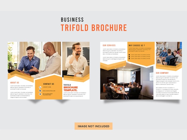 Plantilla de folleto tríptico de negocios creativos Vector Premium