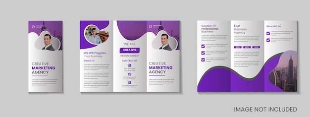 plantilla de folleto tríptico de negocios creativos