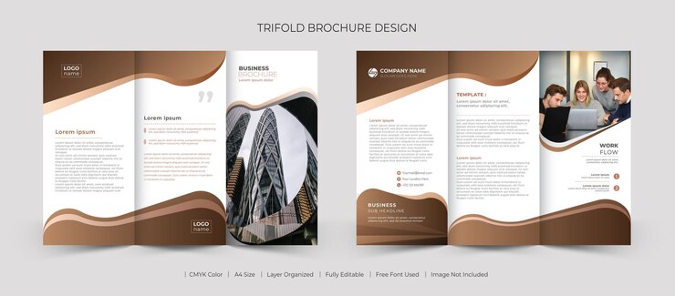Plantilla de folleto tríptico de negocios creativos