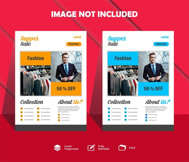 plantilla de folleto de venta de moda Colección de moda Diseño de folleto