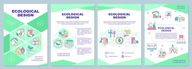 Plantilla de folleto verde de diseño ecológico