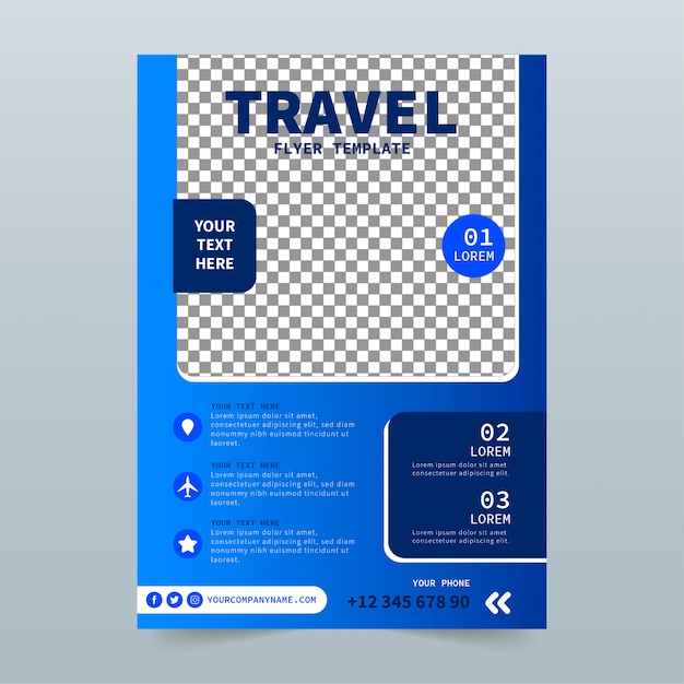 Plantilla de folletos de viajes