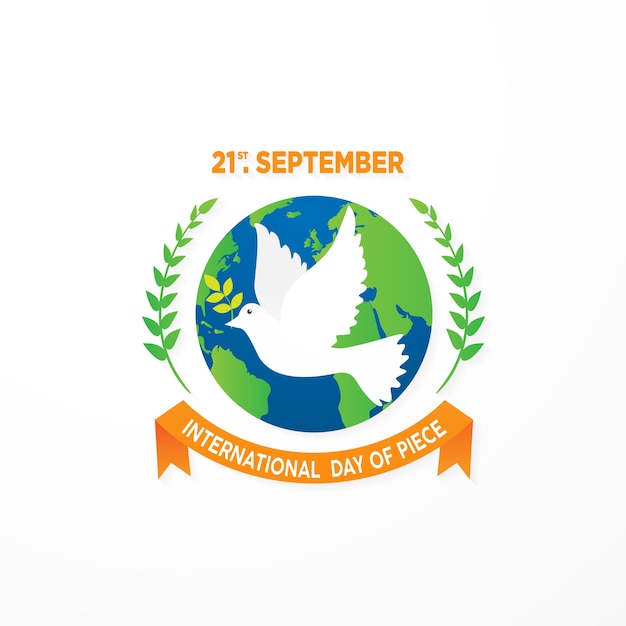 Plantilla de fondo de 21 de septiembre día de la paz