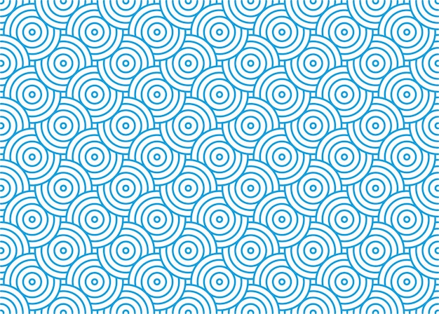 plantilla de fondo abstracto círculo azul de patrones sin fisuras