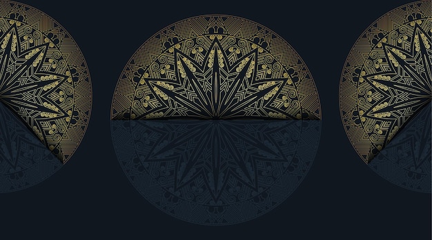 Plantilla de fondo de arte de mandala de color de lujo degradado fresco creativo
